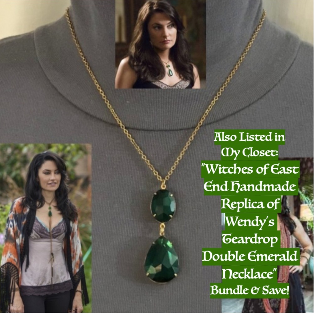Peaky Blinders Grace Shelby Teardrop Sapphire Necklace, Handmade Replica - Picture 15 of 15